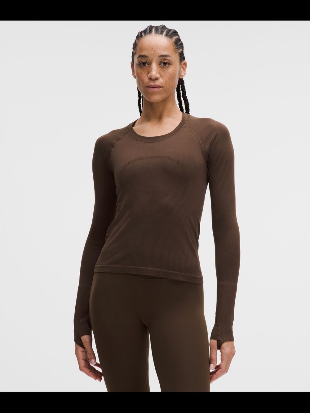 NWT lululemon athletica Brown Long-Sleeve Athletic Top
